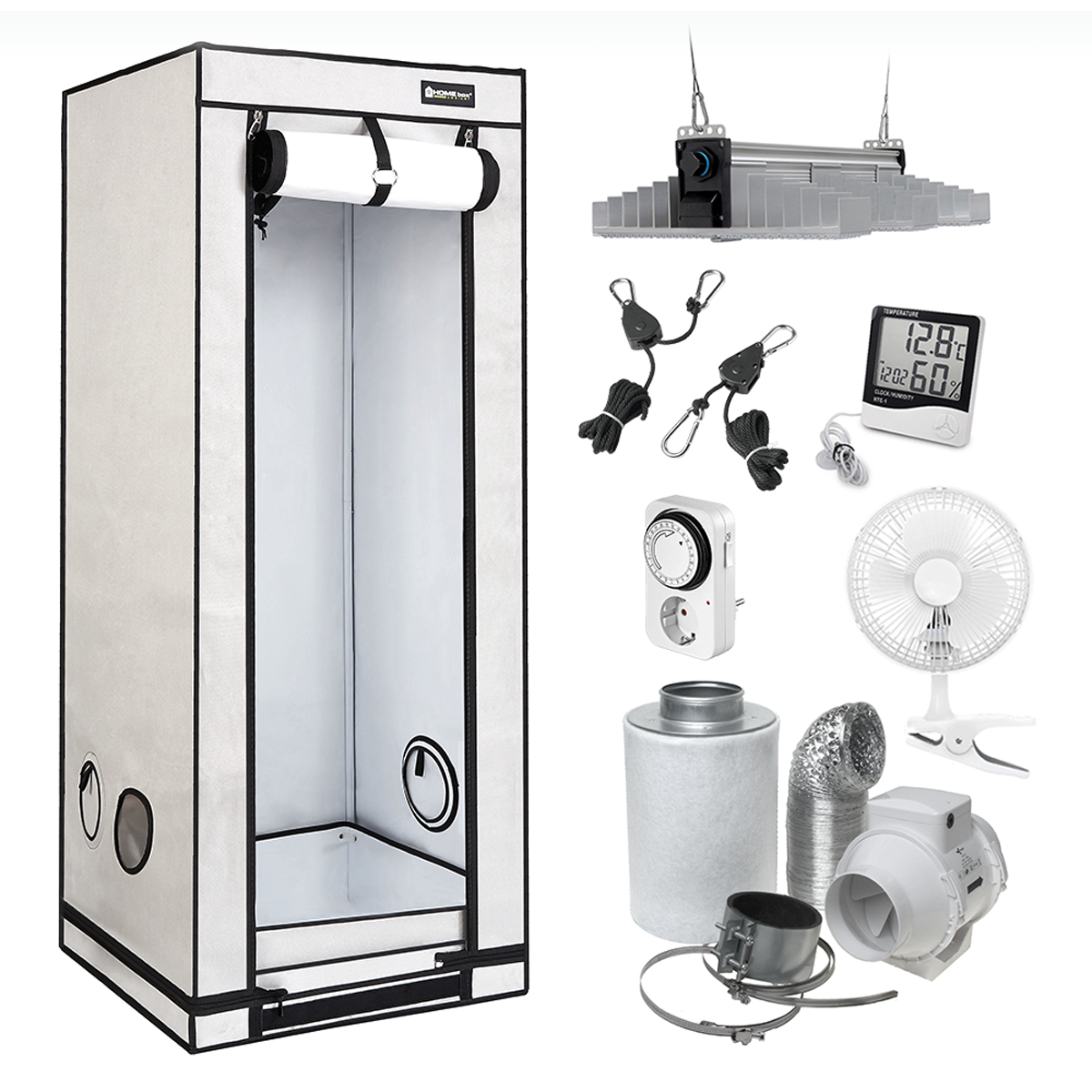 HOMEbox Q60+ LED Grow Set 200W SANlight EVO 3-60 1.5 | Kompakt Growbox Komplettset für Indoor Gardening