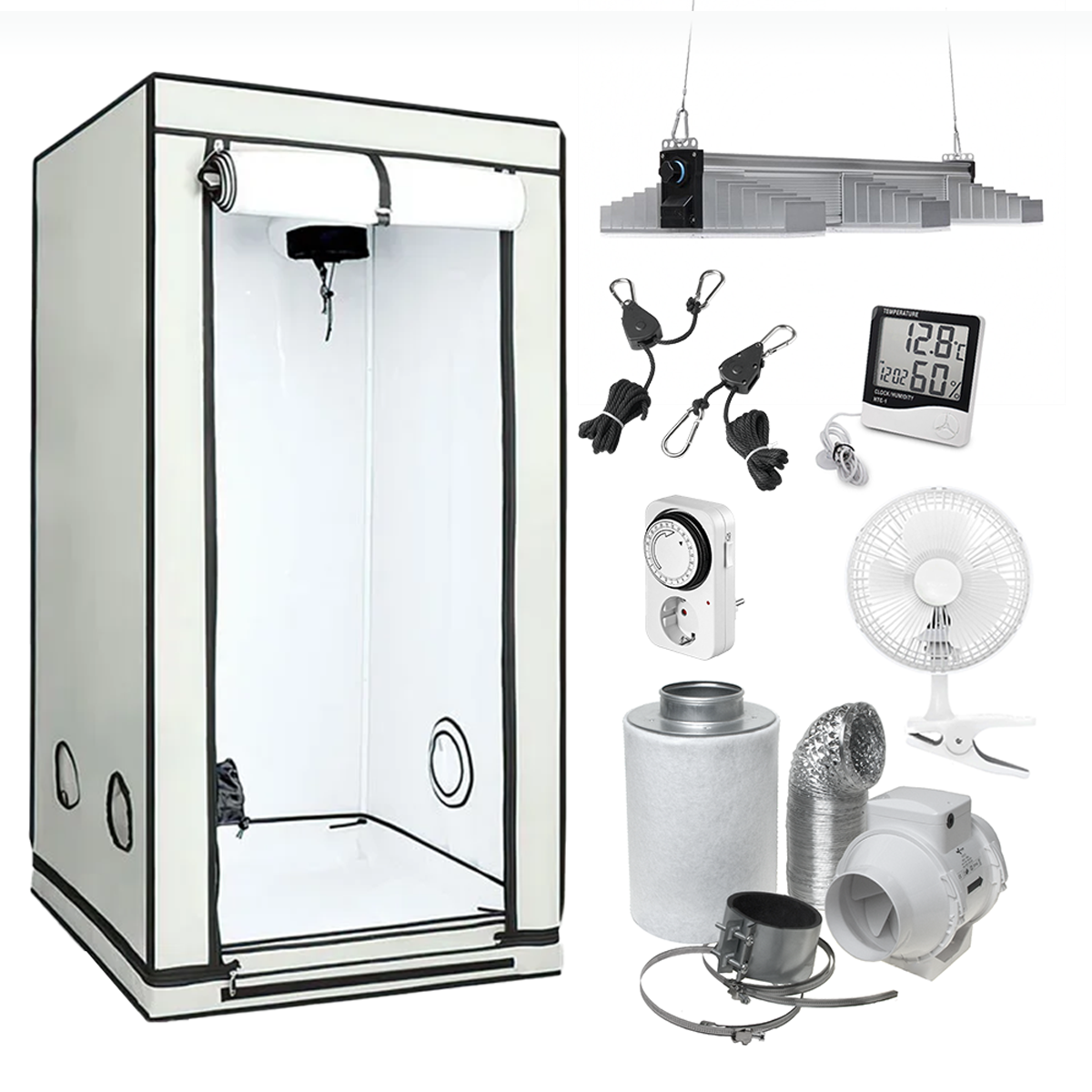 HOMEbox Q80+ LED Grow Set 200W mit SANlight EVO | Komplettset für 80x80cm Indoor-Garten
