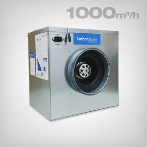 CarbonActive EC Silent Box, 1000 m3/h, ø 200mm