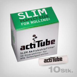 actiTube Aktivkohlefilter Slim, 10 Stück
