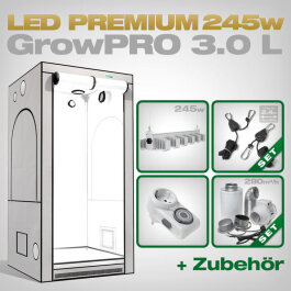Growbox Komplettset LED GrowPRO L + 1x Q6W, 245W