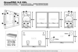 GrowPRO 3.0 Growbox XXL, 240x120x200cm