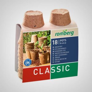 Romberg 18 Anzuchttöpfe Ø 8 cm biologisch