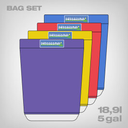 Lite Bubble Bag by BubbleMan, 4 Bag Kit, 18,9 Liter (5 gal)