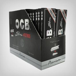 OCB Black Premium King Size Slim Longpaper + Tips (32er Box)
