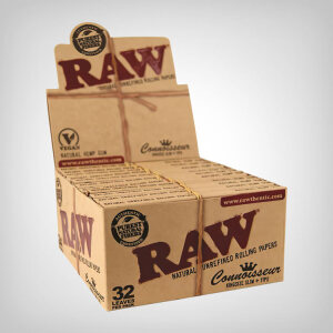 RAW Connoisseur Classic King Size Slim Longpaper + Tips (24er Box)