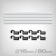 GrowPRO Space Booster Stangen-Set 80cm, 16mm
