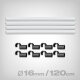 GrowPRO Space Booster Stangen-Set 120cm, 16mm