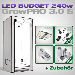 GrowPRO 3.0 S LED Grow Set + 1x Pure LED Q240 V2, 240W