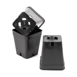 Pflanztopf, quadratisch/schwarz, 0,15 Liter