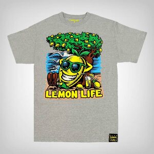 Lemon Life, Beach T-Shirt, grau, unisex, L