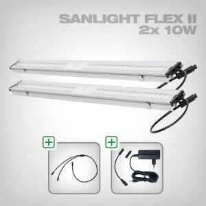 Sanlight FLEX II LED Set mit Netzteil und Kabel, 2x FLEX II 10