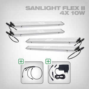 Sanlight FLEX II LED Set mit Netzteil und Kabel, 4x FLEX II 10