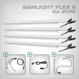 Sanlight FLEX II LED Set mit Netzteil und Kabel, 4x FLEX...