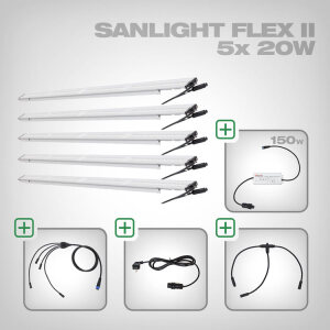 Sanlight FLEX II LED Set mit Netzteil und Kabel, 5x FLEX II 20