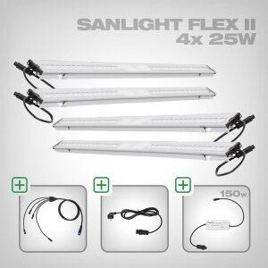 Sanlight FLEX II LED Set mit Netzteil und Kabel, 3x FLEX II 25