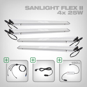 Sanlight FLEX II LED Set mit Netzteil und Kabel, 3x FLEX II 25