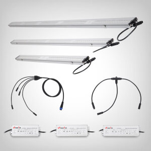 Sanlight FLEX II LED Set mit Netzteil und Kabel, 4x FLEX II 25
