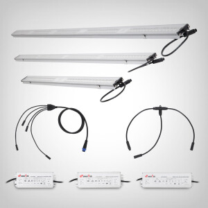 Sanlight FLEX II LED Set mit Netzteil und Kabel, 4x FLEX II 25