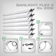 Sanlight FLEX II LED Set mit Netzteil und Kabel, 6x FLEX II 25