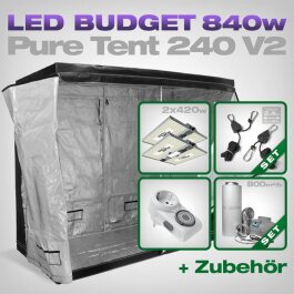 Pure Tent 240x120 LED Grow Set + 2x Pure LED Q420 V2