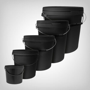 Eimer mit Griff und Deckel, 5 bis 33 Liter