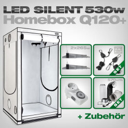 HOMEbox Q120+ LED Silent Grow Set + 2x EVO 4-120 1.5