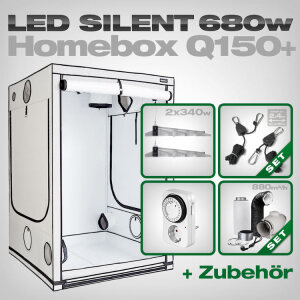 HOMEbox Q150+ LED Silent Grow Set + 2x EVO 5-150 1.5