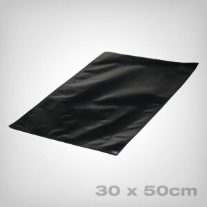 Bügelbeutel Aluminium schwarz, 30x50cm