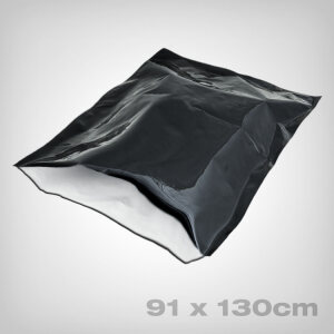 Bügelbeutel Aluminium schwarz, 91x130cm