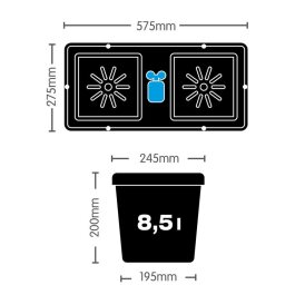 AutoPot easy2grow Bewässerungsset, 6 x 8,5L