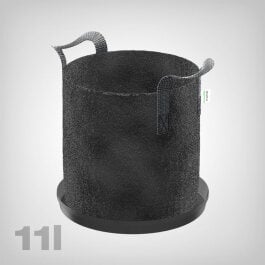 GrowPRO Stofftopf mit Untersetzer, 11 Liter