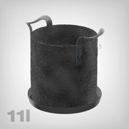 GrowPRO Stofftopf mit Untersetzer, 11 Liter