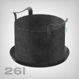 GrowPRO Stofftopf mit Untersetzer, 26 Liter