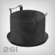 GrowPRO Stofftopf mit Untersetzer, 26 Liter