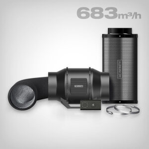 AC Infinity Abluft Komplettset, 683 m³/h mit Geschwindigkeitsregler
