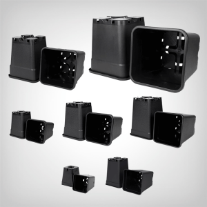 Pflanztopf, quadratisch/schwarz, 2L-25L