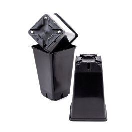 Pflanztopf, viereckig/schwarz, 2 Liter