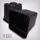 Plant pot, square/black, 18 litres