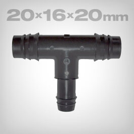 90° T-Verschraubung 20x16x20mm, Ø 20mm