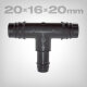 90° T-Verschraubung 20x16x20mm, Ø 20mm
