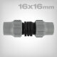 Schraubkupplung PE-Schlauch 16x16mm