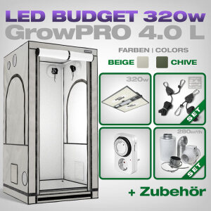 GrowPRO 4.0 L LED Grow Set + 1x Pure LED Q320 V2, 320W