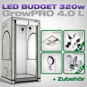 GrowPRO 4.0 L Beige LED Grow Set + 1x Pure LED Q320 V2, 320W