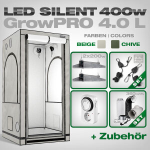 Growbox Komplettset LED GrowPRO 4.0 L + 2x EVO 3-100 1.5