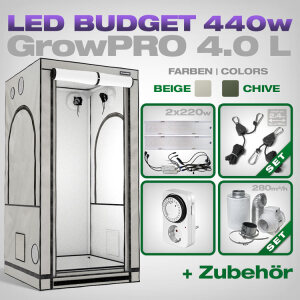GrowPRO 4.0 L LED Grow Set + 2x hortiONE 600