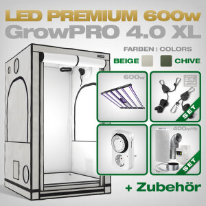 Growbox Komplettset LED GrowPRO 4.0 XL, Lumatek ZEUS 600W PRO 3.1