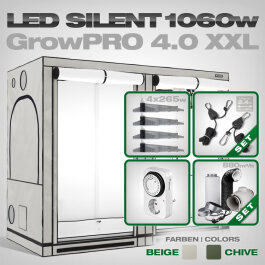 Growbox Komplettset LED GrowPRO 4.0 XXL + 4x EVO 4-120 1.5