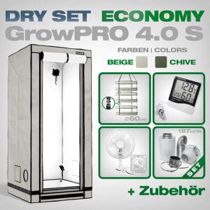 Grow Trockenbox Set Economy GrowPRO 4.0 S, 80x80x180cm