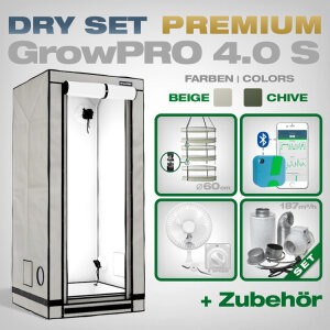 Grow Trockenbox Set Premium GrowPRO 4.0 S, 80x80x180cm